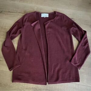 Cecil Germany Open Front‎ Light Weight Cardigan Small Plum Minimalist Bohemian